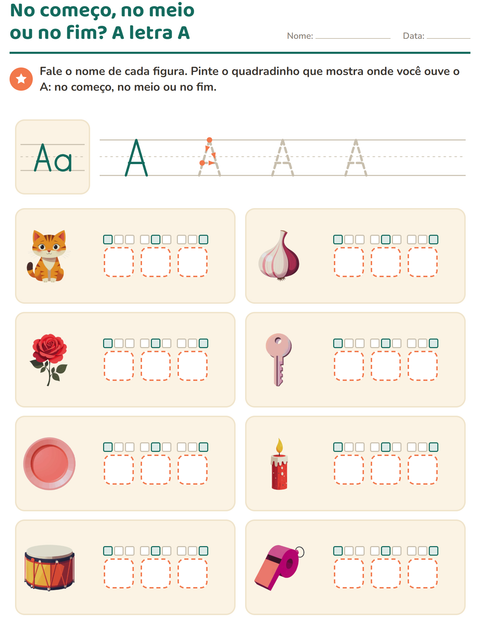 Pré-visualização da ficha de Letra da semana para Educação infantil (pré-escola, 5-7 anos)