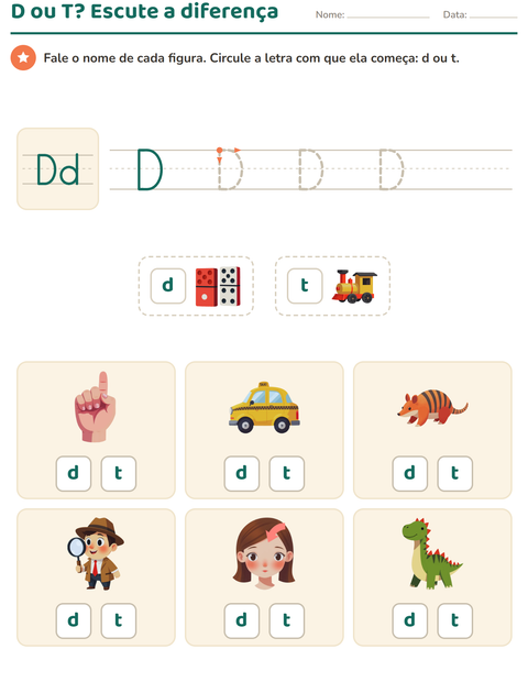 Pré-visualização da ficha de Letra da semana para Educação infantil (pré-escola, 5-7 anos)
