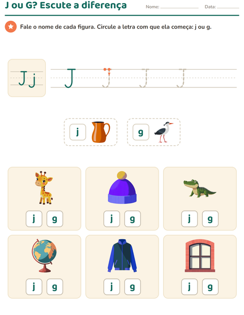 Pré-visualização da ficha de Letra da semana para Educação infantil (pré-escola, 5-7 anos)