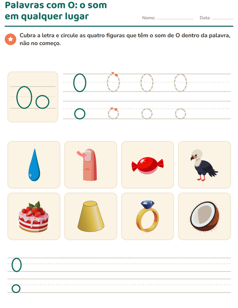 Pré-visualização da ficha de Letra da semana para Educação infantil (pré-escola, 5-7 anos)