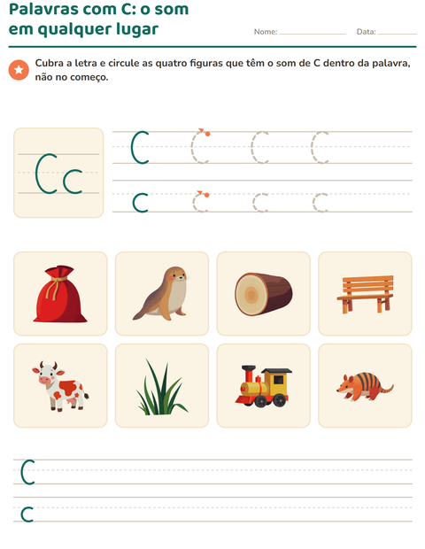 Pré-visualização da ficha de Letra da semana para Educação infantil (pré-escola, 5-7 anos)