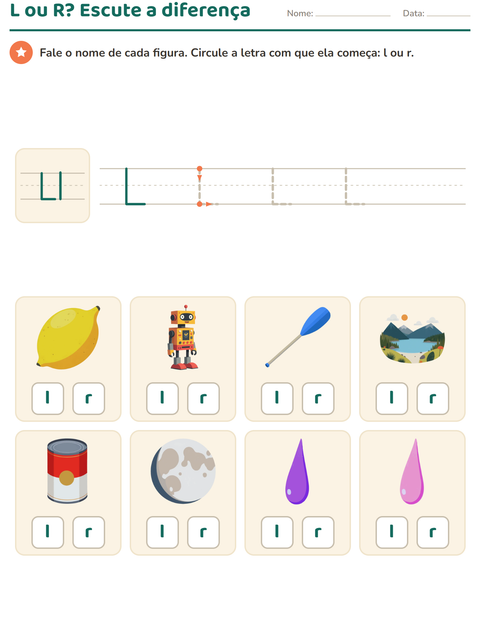 Pré-visualização da ficha de Letra da semana para Educação infantil (pré-escola, 5-7 anos)