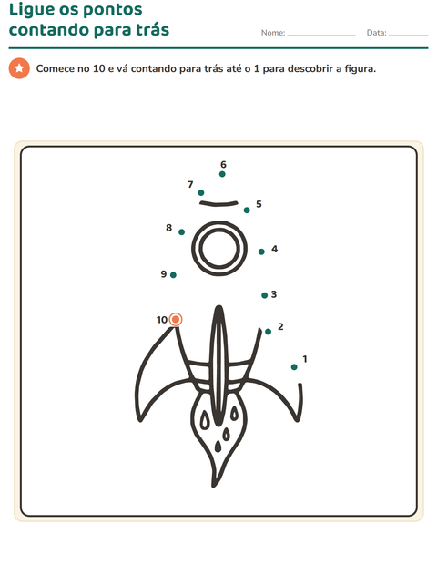 Pré-visualização da ficha de Ligue os pontos para Educação infantil (pré-escola, 5-7 anos)