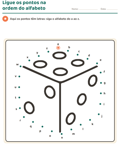 Pré-visualização da ficha de Ligue os pontos para Educação infantil (pré-escola, 5-7 anos)
