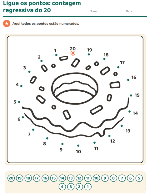 Pré-visualização da ficha de Ligue os pontos para 1º ano do ensino fundamental