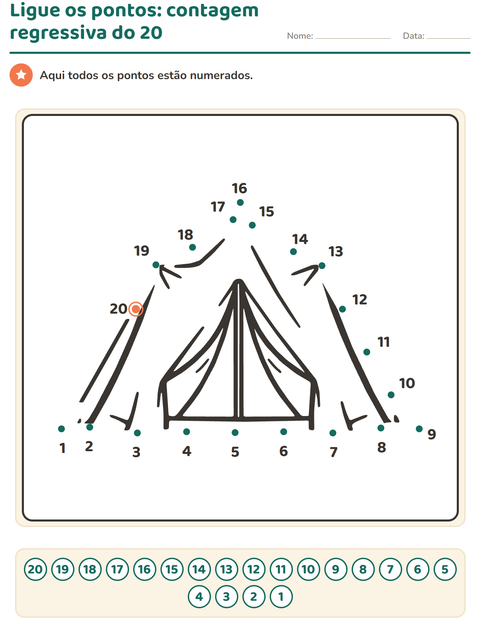 Pré-visualização da ficha de Ligue os pontos para 1º ano do ensino fundamental