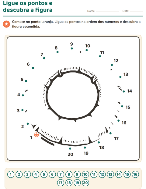 Pré-visualização da ficha de Ligue os pontos para Educação infantil (pré-escola, 5-7 anos)
