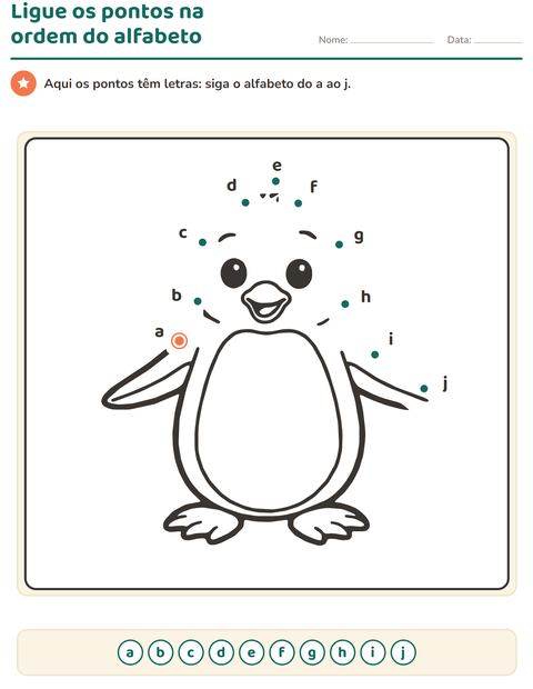 Pré-visualização da ficha de Ligue os pontos para Educação infantil (pré-escola, 5-7 anos)