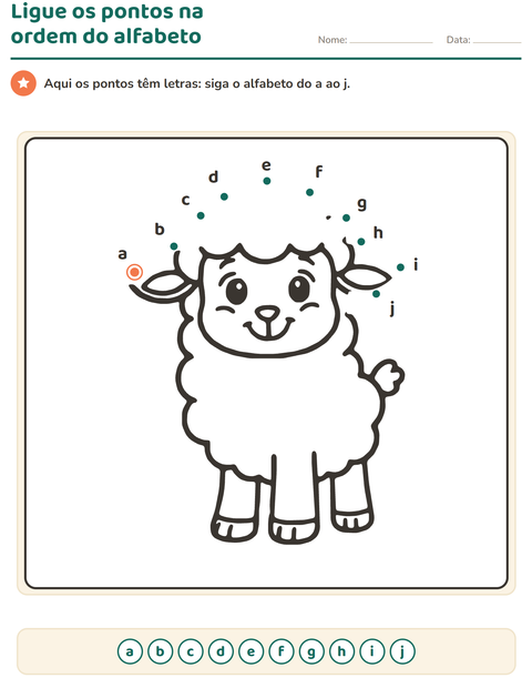 Pré-visualização da ficha de Ligue os pontos para Educação infantil (pré-escola, 5-7 anos)
