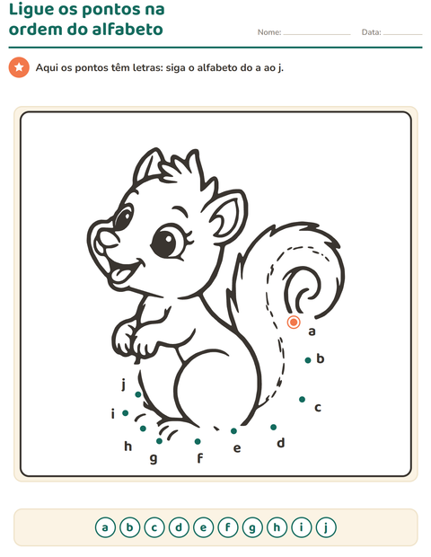 Pré-visualização da ficha de Ligue os pontos para Educação infantil (pré-escola, 5-7 anos)