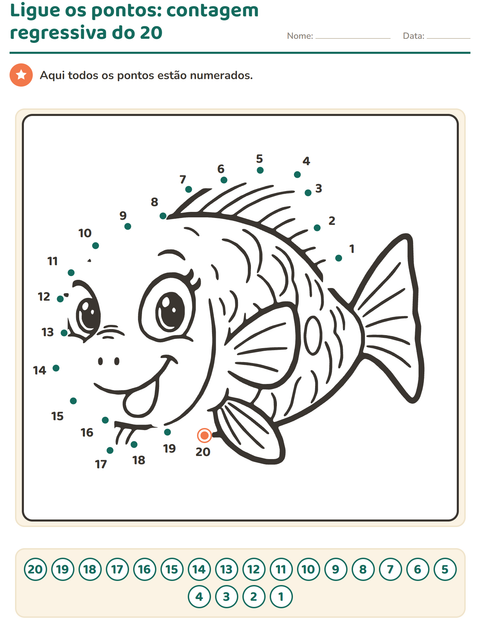 Pré-visualização da ficha de Ligue os pontos para 1º ano do ensino fundamental