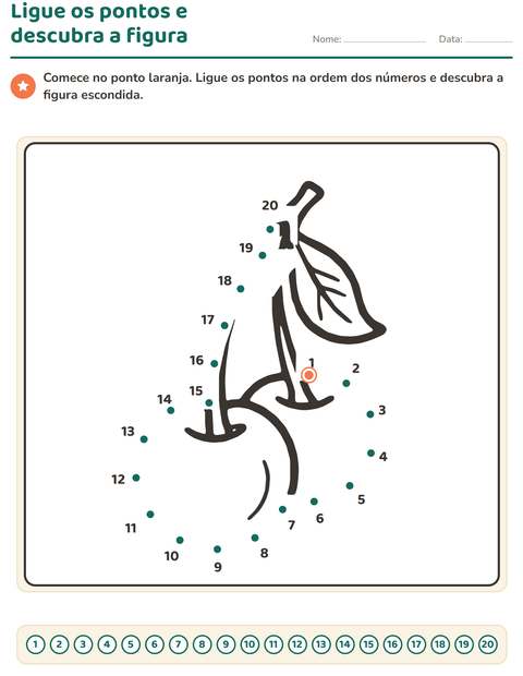 Pré-visualização da ficha de Ligue os pontos para Educação infantil (pré-escola, 5-7 anos)