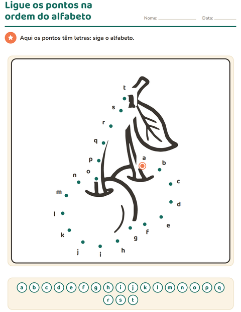 Pré-visualização da ficha de Ligue os pontos para Educação infantil (pré-escola, 5-7 anos)