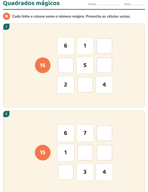 Pré-visualização da ficha de Lógica visual para 3º ano do ensino fundamental