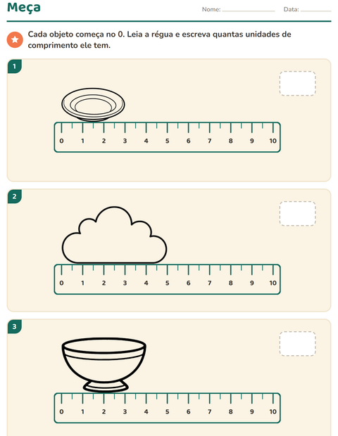 Pré-visualização da ficha de Medidas com Casa e Natureza PB para 2º ano do ensino fundamental