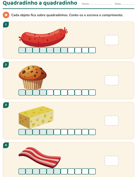 Pré-visualização da ficha de Medidas com Café da manhã para 1º ano do ensino fundamental