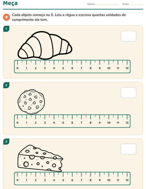Pré-visualização da ficha de Medidas com Comida PB 3 para 2º ano do ensino fundamental