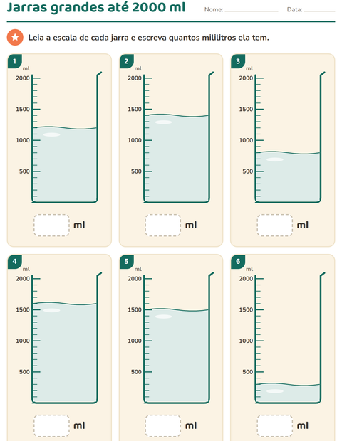 Pré-visualização da ficha de Medidas para 2º ano do ensino fundamental