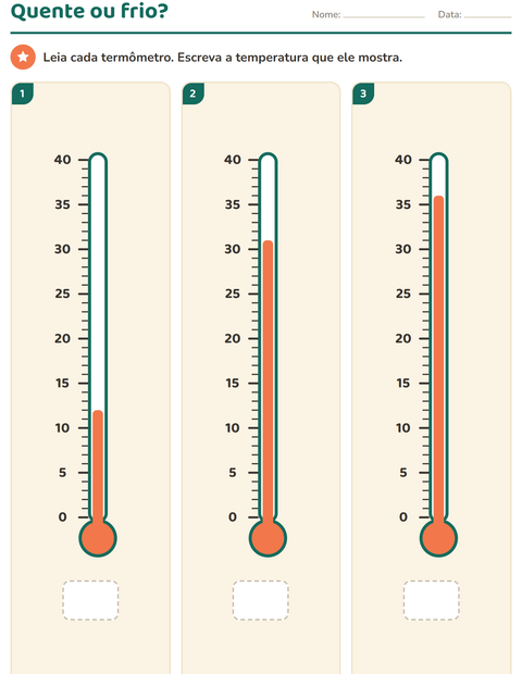 Pré-visualização da ficha de Medidas para 3º ano do ensino fundamental