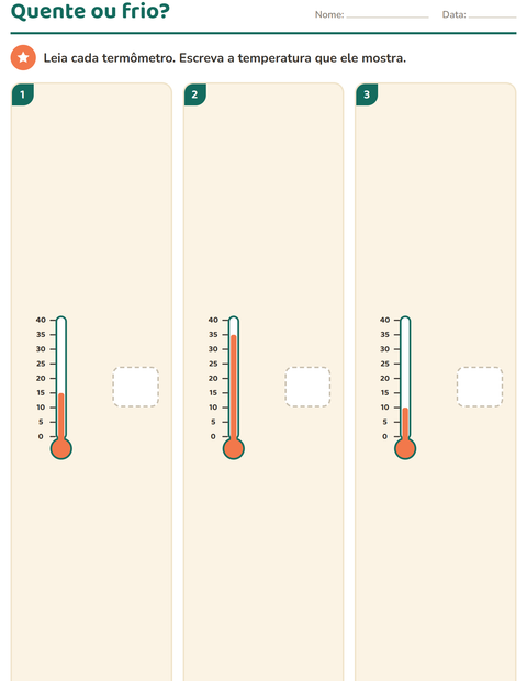 Temperatura e volume no 3º ano: quente ou frio e espaço ocupado — 2