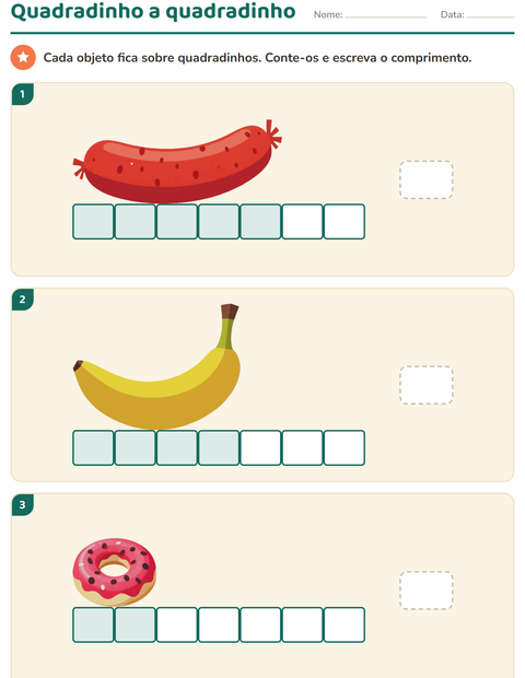 Pré-visualização da ficha de Medidas com Café da manhã para 1º ano do ensino fundamental