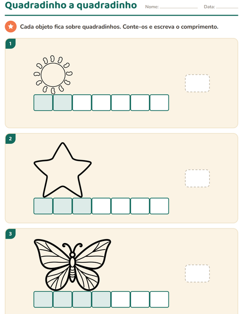Pré-visualização da ficha de Medidas com Natureza PB para 1º ano do ensino fundamental