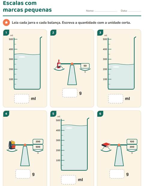 Pré-visualização da ficha de Medidas com Sala de aula para 2º ano do ensino fundamental
