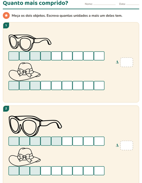 Pré-visualização da ficha de Medidas com Vestuário PB para 2º ano do ensino fundamental