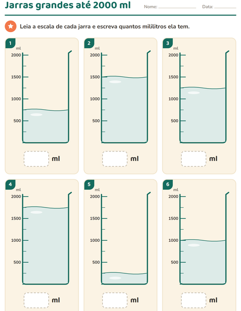 Pré-visualização da ficha de Medidas para 2º ano do ensino fundamental