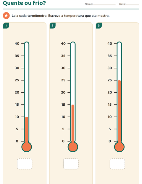 Pré-visualização da ficha de Medidas para 3º ano do ensino fundamental