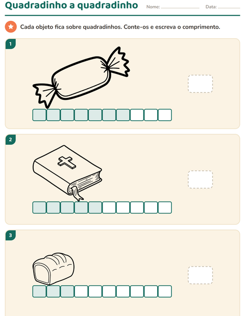 Pré-visualização da ficha de Medidas com Páscoa PB para 1º ano do ensino fundamental