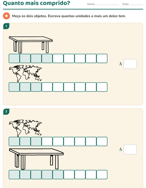 Pré-visualização da ficha de Medidas com Sala de aula (P&B) para 2º ano do ensino fundamental