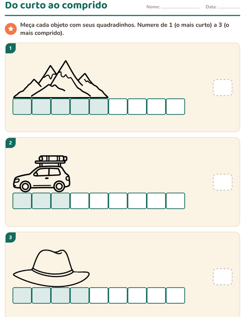 Pré-visualização da ficha de Medidas com Viagens e Férias PB para 1º ano do ensino fundamental