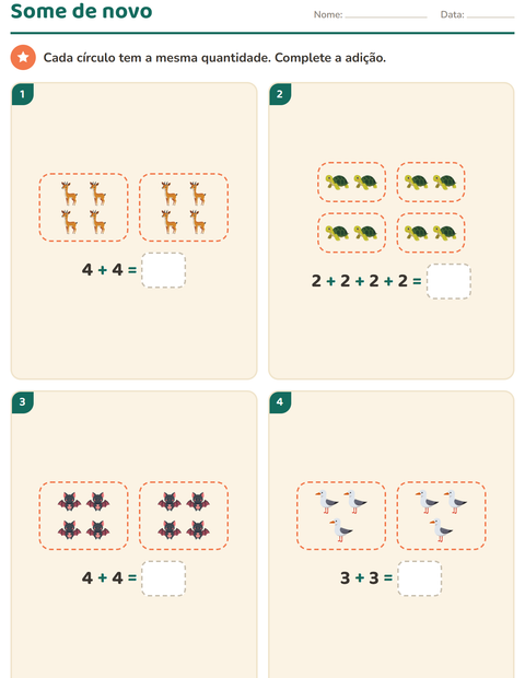 Multiplicação no 2º ano: disposição retangular e parcelas iguais — 2