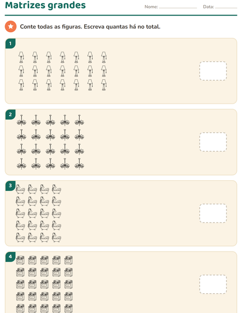 Pré-visualização da ficha de Multiplicação com Casa PB para 3º ano do ensino fundamental