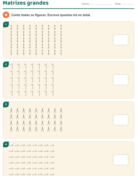 Pré-visualização da ficha de Multiplicação com Ferramentas PB para 3º ano do ensino fundamental