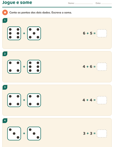Pré-visualização da ficha de Multiplicação para 1º ano do ensino fundamental