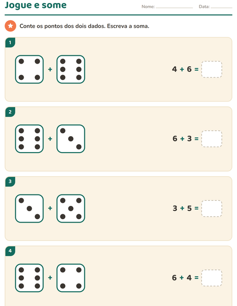 Pré-visualização da ficha de Multiplicação para 1º ano do ensino fundamental