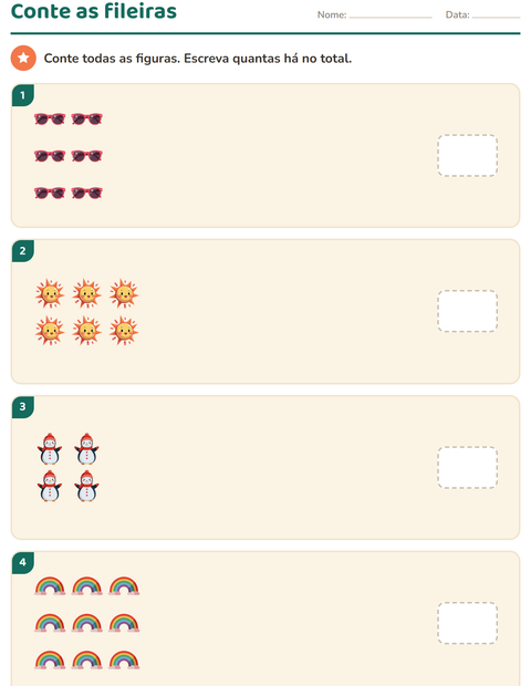 Pré-visualização da ficha de Multiplicação com Clima para Educação infantil (pré-escola, 5-7 anos)