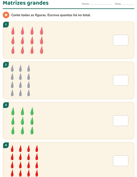 Pré-visualização da ficha de Multiplicação com Cores para 3º ano do ensino fundamental