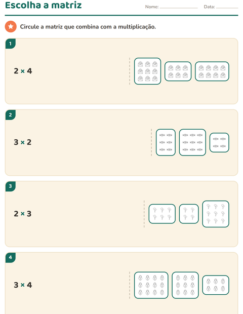 Pré-visualização da ficha de Multiplicação com Dia dos Namorados PB para 2º ano do ensino fundamental