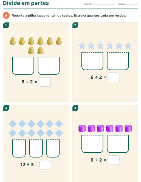 Pré-visualização da ficha de Multiplicação com Formas para 3º ano do ensino fundamental