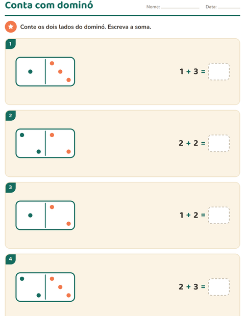 Pré-visualização da ficha de Multiplicação para 1º ano do ensino fundamental