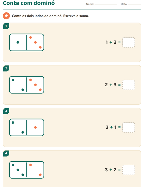 Pré-visualização da ficha de Multiplicação para 1º ano do ensino fundamental