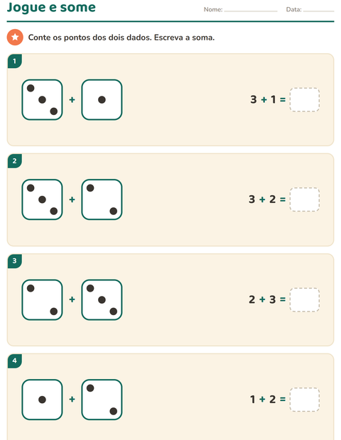 Pré-visualização da ficha de Multiplicação para 1º ano do ensino fundamental