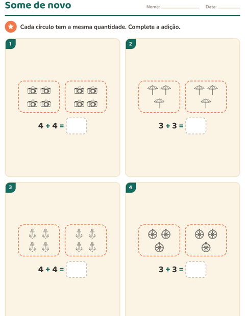 Pré-visualização da ficha de Multiplicação com Praia PB para 2º ano do ensino fundamental