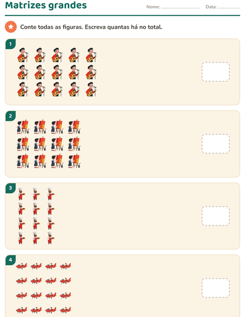 Pré-visualização da ficha de Multiplicação com Profissões para 3º ano do ensino fundamental