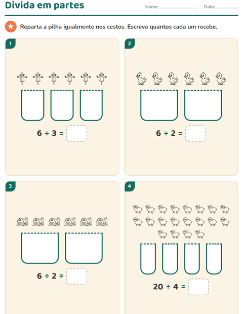 Pré-visualização da ficha de Multiplicação com Fazenda PB para 3º ano do ensino fundamental
