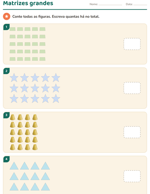 Pré-visualização da ficha de Multiplicação com Formas para 3º ano do ensino fundamental