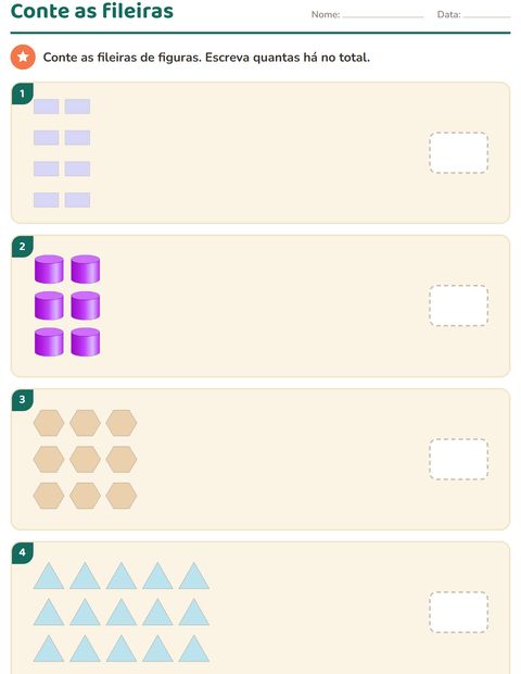 Pré-visualização da ficha de Multiplicação com Formas para Educação infantil (pré-escola, 5-7 anos)